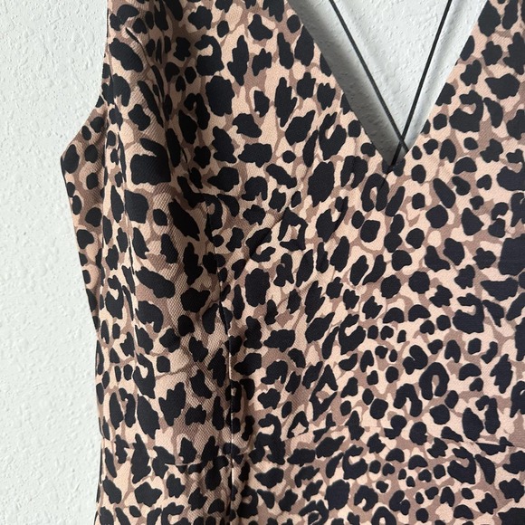 Top Shop Leopard Midi Slip Dress Sz 8 - Picture 2 of 4